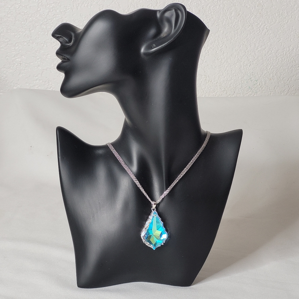 SWAROVSKI CRYSTAL JEWELRY SILVER 925 CHAIN NECKLACE MULTICOLORS CHARM NWOT